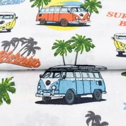 Tissu Coton l'été en Californie surf beach sun | Tissus Loup