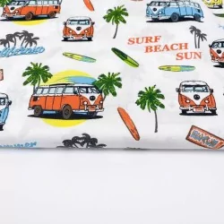 Tissu Coton l'été en Californie surf beach sun | Tissus Loup