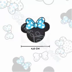 Tela de algodón Cabezas de Minnie Mouse lazo azul turquesa | Telas Lobo