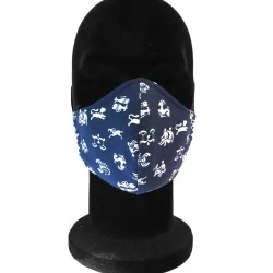 Masque protection barrière motif serpent design à la mode réutilisable AFNOR made in fayence Nikita Loup