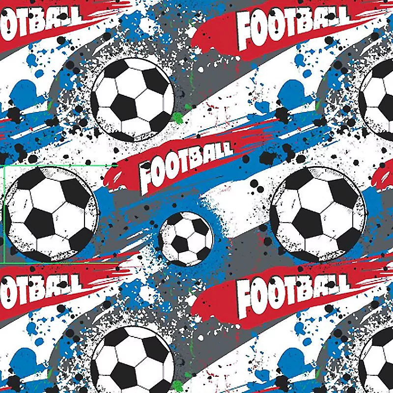 Fußbal Baumwollstof | Wolf Stoffe