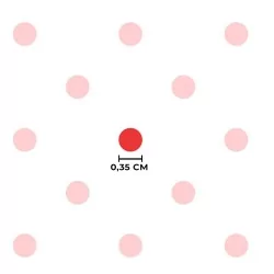 Fabric Cotton White Little Dots 4mm Red Background | Wolf Fabrics