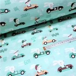 Fabric Cotton Rabbit in Car | Wolf Fabrics