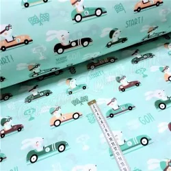 Fabric Cotton Rabbit in Car | Wolf Fabrics