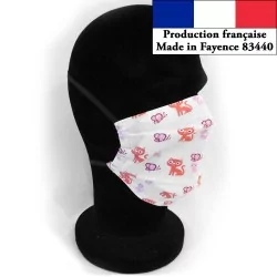 Masker lichtgewicht kitten en vlinder voor de zomer herbruikbare afnor gemaakt in fayence | Wolf Stoffen