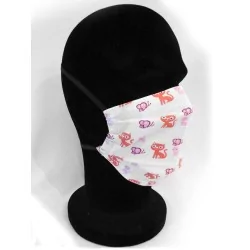 Maschera di protezione leggera Gattino e Farfalla per l'estate riutilizzabile AFNOR Made in Fayence | Tissus Loup