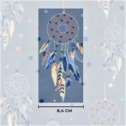 Cotton Fabric Dream Catcher Blue Background | Wolf Fabrics