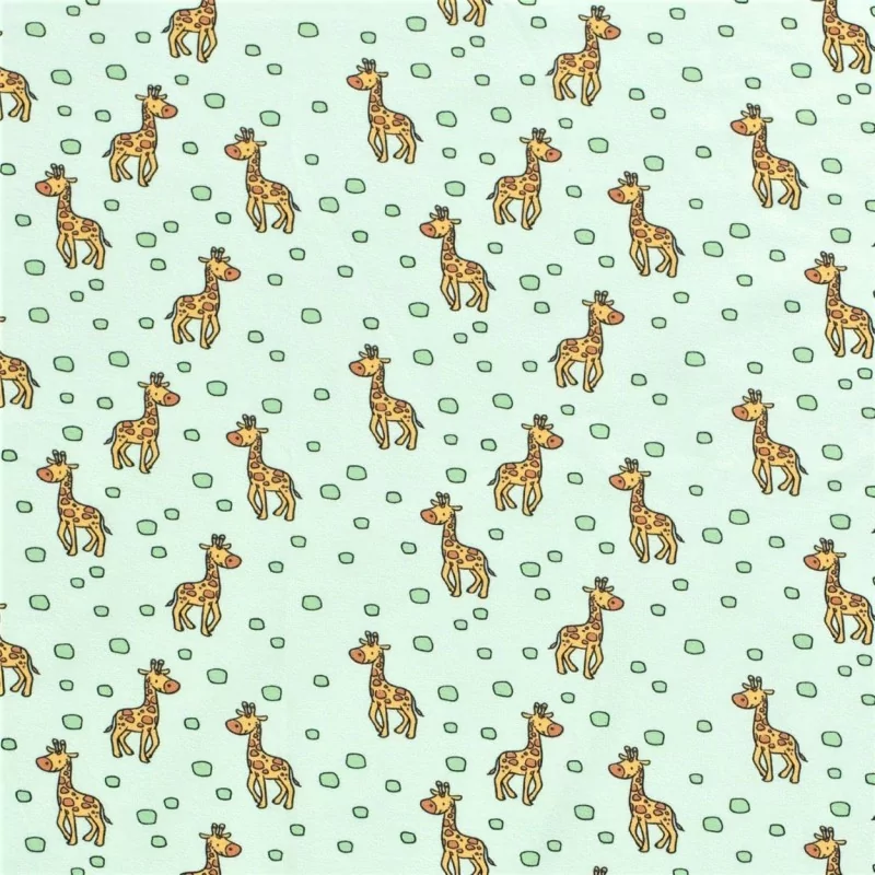 Jersey BaumwollStoff Kleine Giraffe | Wolf Stoffe