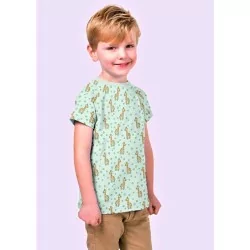 Jersey katoen stof Kleine Giraffe | Wolf Stoffen