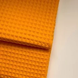 Honeycomb Curry Colour Fabric | Wolf Fabrics