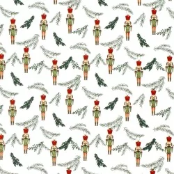 Nutcracker fabric white background