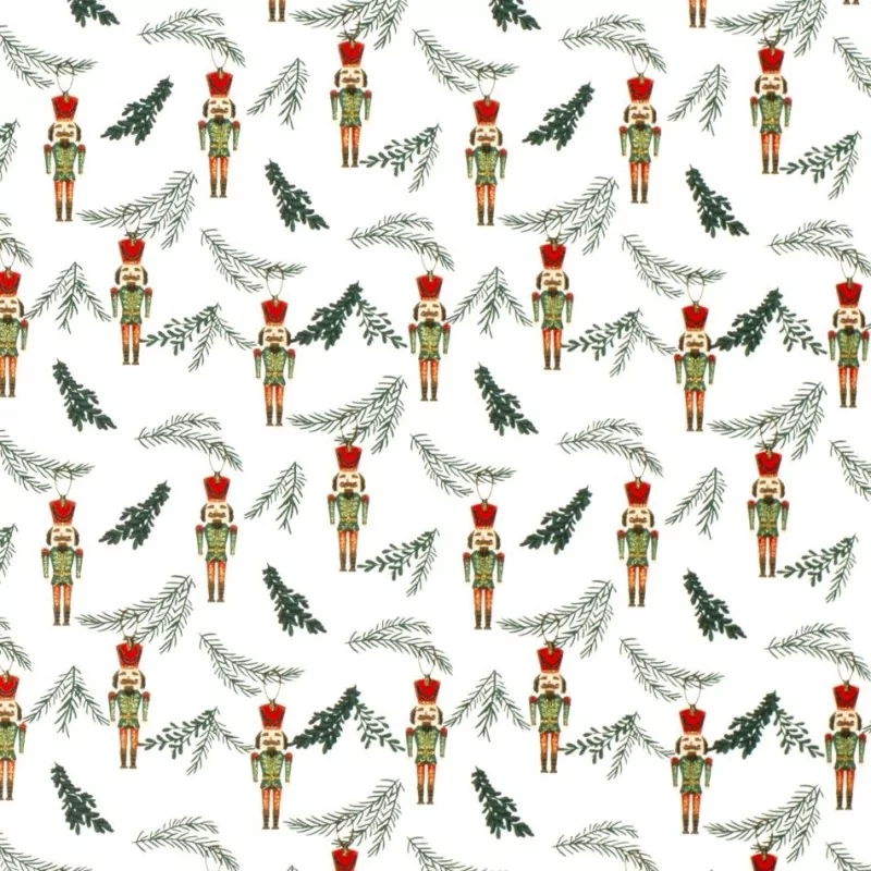 Tela de Algodón Cascanueces Fondo Blanc | Telas Lobo