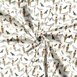 Tela de Algodón Cascanueces Fondo Blanc | Telas Lobo