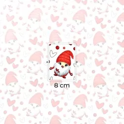 Christmas Elves and hearts Fabric Cotton | Wolf Fabrics