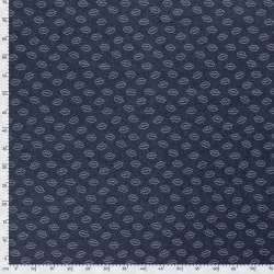 Jeansstoff Stretch Dunkelblauer Lippen | Wolf Stoffe