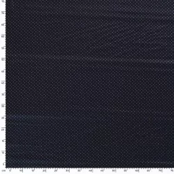 Tela de Algodón de lunares dorados 2 mm fondo azul marino | Telas Lobo
