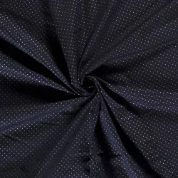 Tissu Coton Pois Dorés 2mm Fond Bleu Marine | Tissus Loup