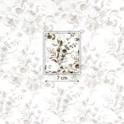 Katoenen stof Eucalyptusbruin beige | Wolf Stoffen