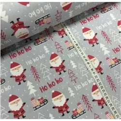 Green Santa Claus - Ho ho ho Fabric Cotton Nikita Loup