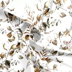 Katoenen stof Eucalyptusbruin beige | Wolf Stoffen