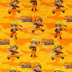 Fabric Naruto Shippuden Yellow orange background