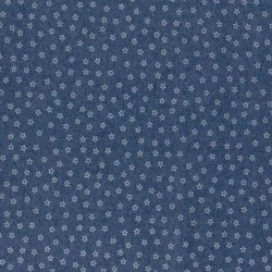 Fabric Jean light blue stretch printed Small stars  |  Wolf Fabrics
