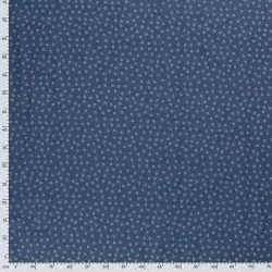 Tissu Jean stretch imprimé bleu clair petites étoiles | Tissus Loup