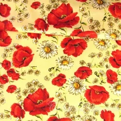 Fabric Poppies and daisies
