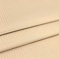 Honeycomb Fabric Color Beige| Wolf Fabrics