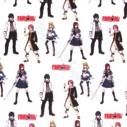 Stof Fairy Tail Manga Witte achtergrond
