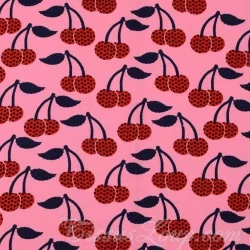 Tissu Jersey Cerise | Tissus Loup