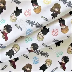 Fabric Cotton Harry potter white background | Wolf Fabrics