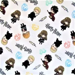 Fabric Harry potter white background
