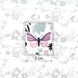 Baumwollstoff Blumen und Schmetterlinge | Wolf Stoffe