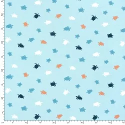 Tessuto Jersey cotone Tartarughe Marine | Tessuti Lupo