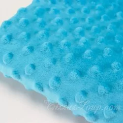 Minky fabric Turquoise Blue |Wolf Fabrics