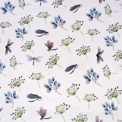 Fabric Dragonflies and Flowers