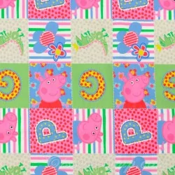 Jersey Fabric Peppa Pig Patchwork