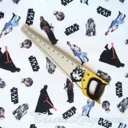 Tissu Coton Star Wars Fond Blanc | Tissus Loup