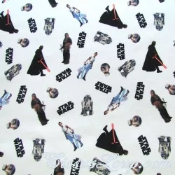 Fabric Star Wars White Background