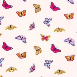 Jersey Fabric Colorful Butterflies