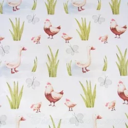 Fabric Chicken Chicks and Goose