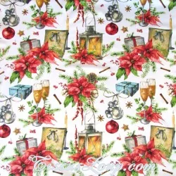 Fabric Christmas and Champagne