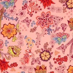 Jersey Stoff Magische Blumen