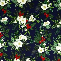 Tissu Bouquet de Noël