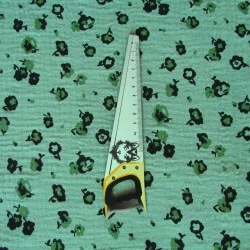 Tissu Double Gaze de Coton Fleurs Vertes | Tissus Loup