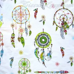 Fabric Green and Yellow Dreamcatcher