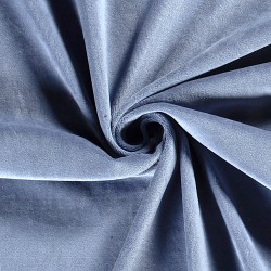 Light Cornflower Blue Cotton Velvet Jersey Fabric