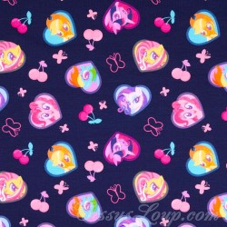 Jersey-Stoff Mein kleines Pony Hintergrund Marineblau My Little Pony
