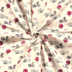 Tissu Paris en Balade à Vélo et Montgolfière | Tissus Loup